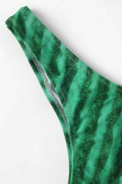 Y2K Watermelon Front Knot Bikini - Coquette Aesthetic Grunge Style Cute Tops & Cargo Skirt