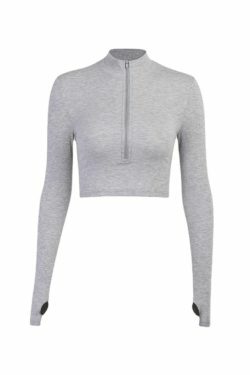 Y2K Zipper Crop Knit Top: Coquette Aesthetic Grunge Style - Cute Pastel Goth Fashion