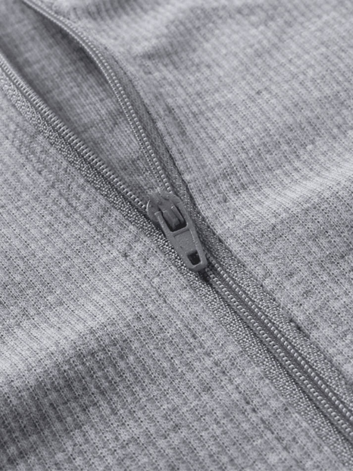 Y2K Zipper Crop Knit Top: Coquette Aesthetic Grunge Style - Cute Pastel Goth Fashion