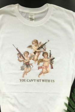 You Can't Sit With Us Y2K Aesthetic T-Shirt for Women - Coquette Style Grunge Fashion Top