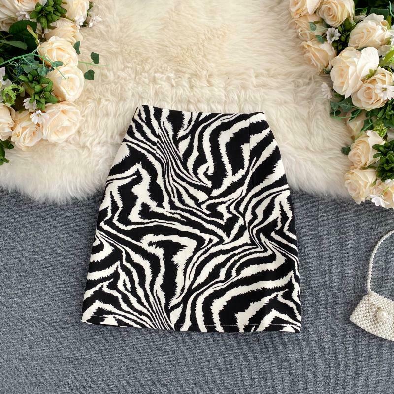 Zebra Print Mini Skirt - Y2K Fashion Statement with Coquette Aesthetic & Grunge Vibes