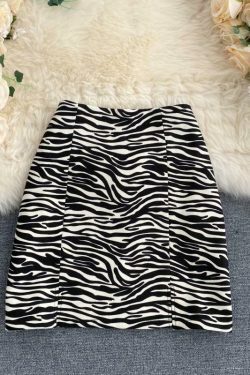 Zebra Print Mini Skirt - Y2K Fashion Statement with Coquette Aesthetic & Grunge Vibes
