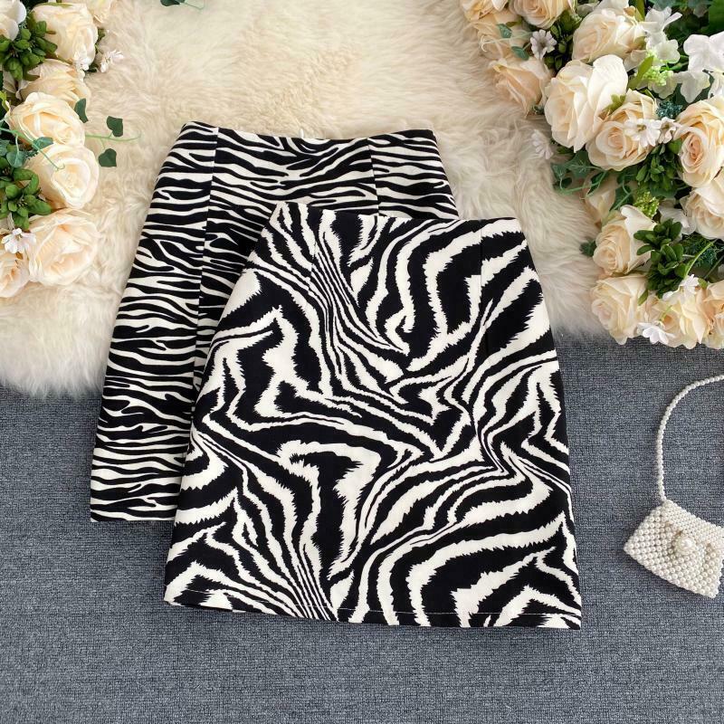 Zebra Print Mini Skirt - Y2K Fashion Statement with Coquette Aesthetic & Grunge Vibes