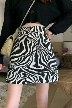 Zebra Print Mini Skirt - Y2K Fashion Statement with Coquette Aesthetic & Grunge Vibes