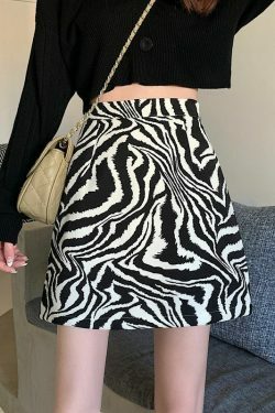 Zebra Print Mini Skirt - Y2K Fashion Statement with Coquette Aesthetic & Grunge Vibes