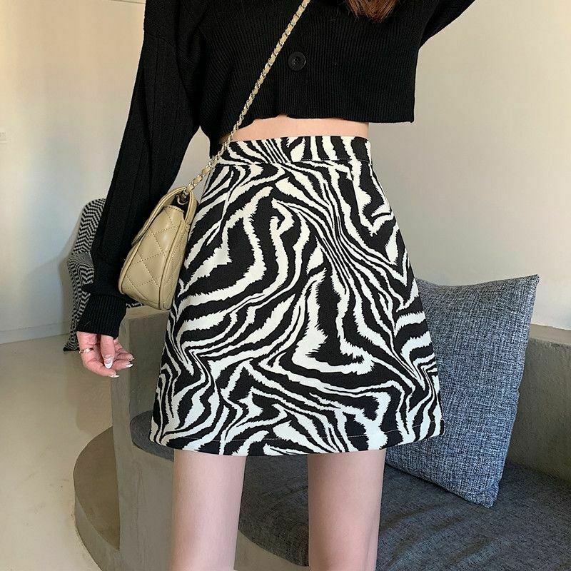 Zebra Print Mini Skirt - Y2K Fashion Statement with Coquette Aesthetic & Grunge Vibes