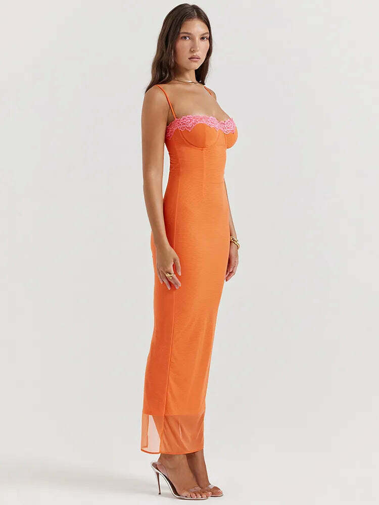 Zestful Zing Lace Detail Dress - Y2K Fashion Statement with Coquette Aesthetic Touch