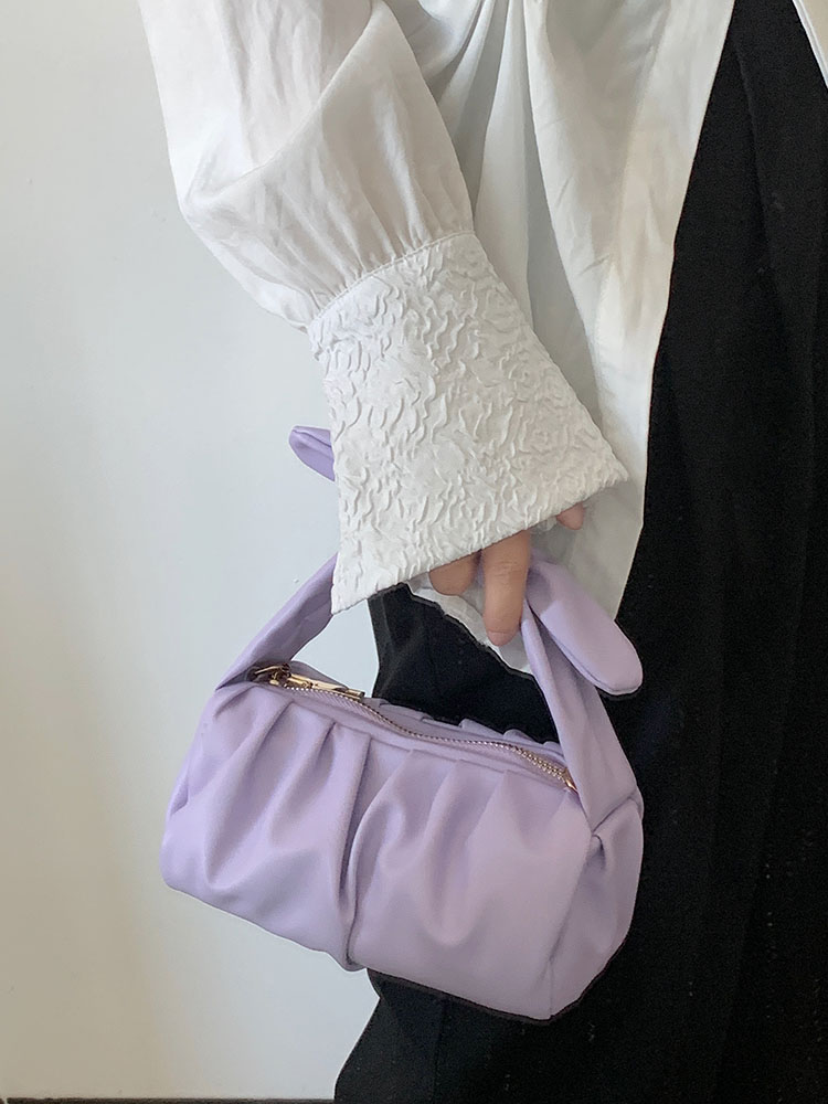 2023 Spring/Summer Small Rabbit Ears Handheld Ruffled Cloud Bag, Versatile Crossbody Chain Bag, Trendy Niche Design 2023 Spring/Summer Small Rabbit Ears Handheld Ruffled Cloud Bag, Versatile Crossbody Chain Bag, Trendy Niche Design