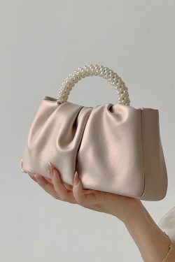 2023 Women's Pearlescent Ruffled Cloud Handbag - Mini Crossbody Shoulder Bag in Trendy Color