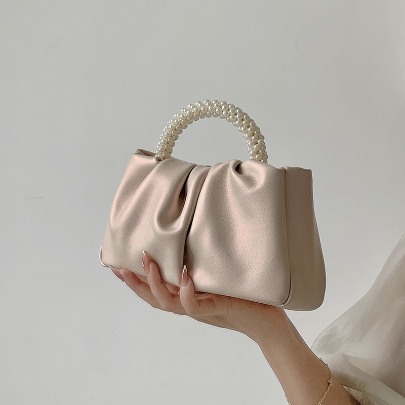 2023 Women's Pearlescent Ruffled Cloud Handbag - Mini Crossbody Shoulder Bag in Trendy Color 2023 Women's Pearlescent Ruffled Cloud Handbag - Mini Crossbody Shoulder Bag in Trendy Color
