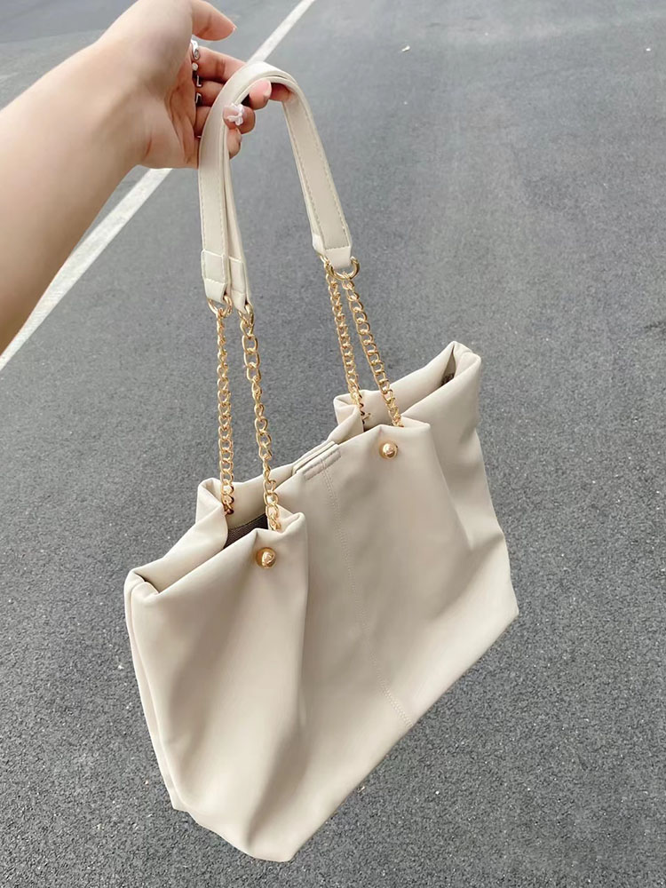 2023 Women's Soft Leather Large Capacity Tote Bag - High-End Niche Design, Perfect for College Students, Handheld & Shoulder Style 2023 Women's Soft Leather Large Capacity Tote Bag - High-End Niche Design, Perfect for College Students, Handheld & Shoulder Style