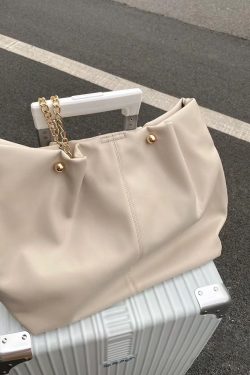 2023 Women's Soft Leather Large Capacity Tote Bag - High-End Niche Design, Perfect for College Students, Handheld & Shoulder Style