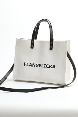 2024 Korean Style Women's Large Canvas Shoulder Crossbody Handbag - Simple Professional Commuter Fashion