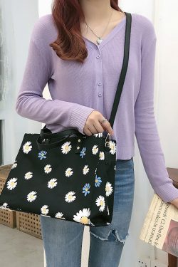 2024 Korean Style Women's Large Canvas Shoulder Crossbody Handbag - Simple Professional Commuter Fashion
