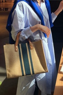 2024 Korean Style Women's Large Canvas Shoulder Crossbody Handbag - Simple Professional Commuter Fashion