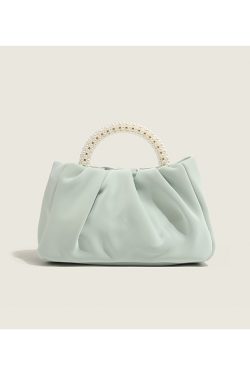 2024 Pearl Handbag - Casual Versatile Shoulder Bag with Matte Texture and Wrinkled Cloud Design, Trendy Crossbody Style