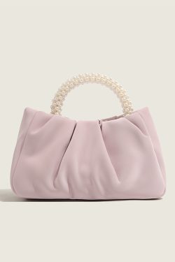2024 Pearl Handbag - Casual Versatile Shoulder Bag with Matte Texture and Wrinkled Cloud Design, Trendy Crossbody Style
