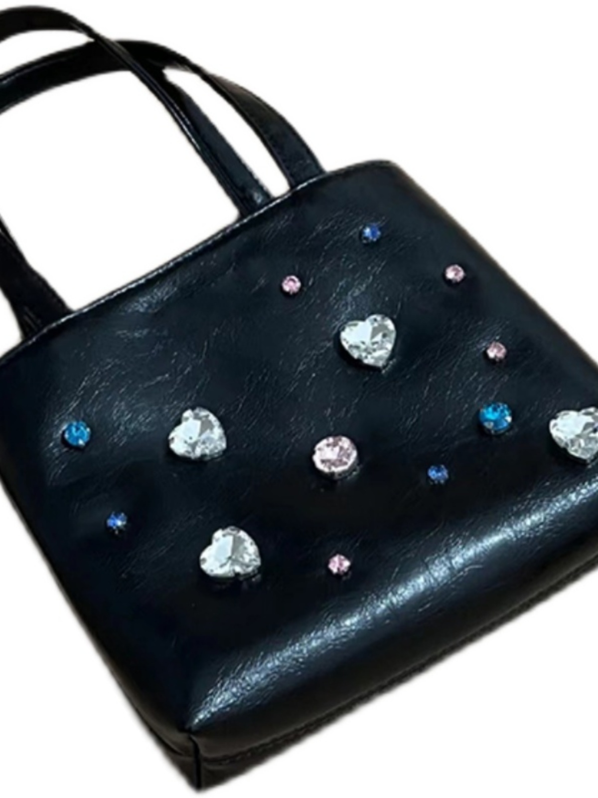 2024 Silver Leather Gemstone Underarm Bag with Diamond Embellishments & Rhinestone Phone Chain - Small Tote Shoulder Bag 2024 Silver Leather Gemstone Underarm Bag with Diamond Embellishments & Rhinestone Phone Chain - Small Tote Shoulder Bag