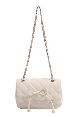 2024 Women's Bow Underarm Bag - High-End Shoulder & Crossbody Bag, Versatile Chain Design, Fashionable Trend