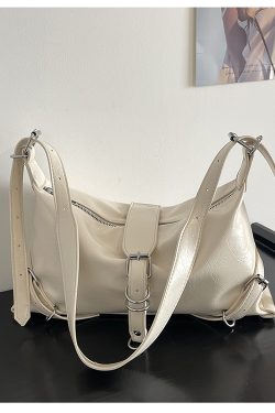 2025 Black Soft Leather Large Capacity Casual Tote Bag for Women - Korean Style Fashion Shoulder and Crossbody Bag