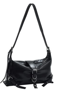 2025 Black Soft Leather Large Capacity Casual Tote Bag for Women - Korean Style Fashion Shoulder and Crossbody Bag