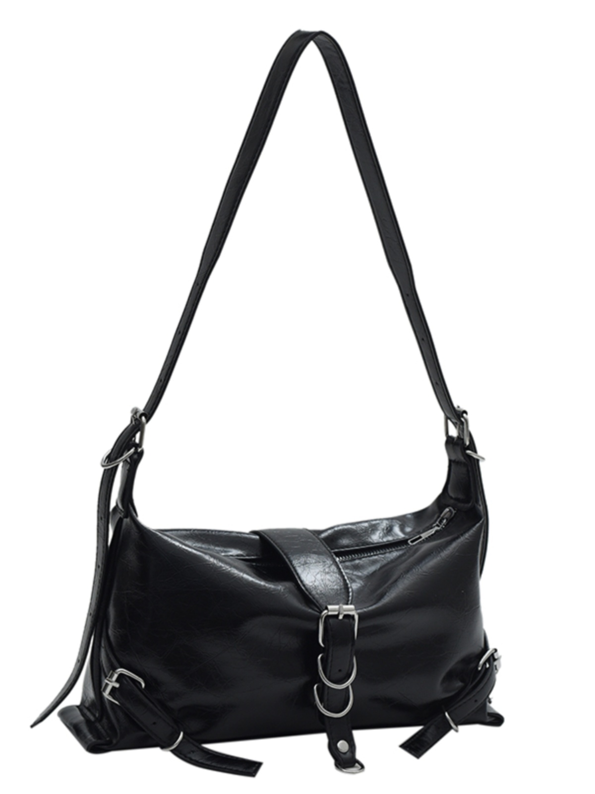 2025 Black Soft Leather Large Capacity Casual Tote Bag for Women - Korean Style Fashion Shoulder and Crossbody Bag 2025 Black Soft Leather Large Capacity Casual Tote Bag for Women - Korean Style Fashion Shoulder and Crossbody Bag