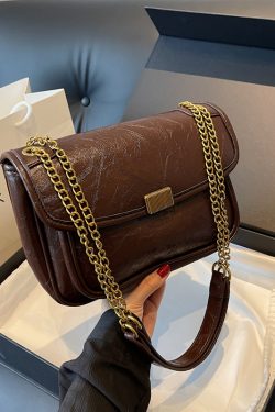 2025 High-End Textured Chain Shoulder Crossbody Bag for Women - Fashionable Commuting Underarm Style