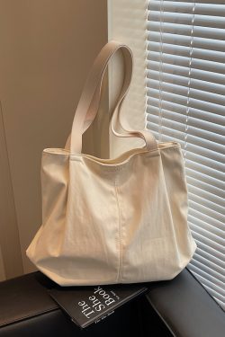 2025 Japanese-Style Large Capacity Tote Bag for Women - Casual Versatile Shoulder Bag for College and Work Commuting