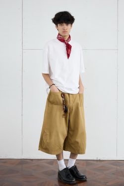 2025 Men's Seven-Point Pants - Casual Wide-Leg Workwear, Loose Fit Draping Shorts for Versatile Everyday Style