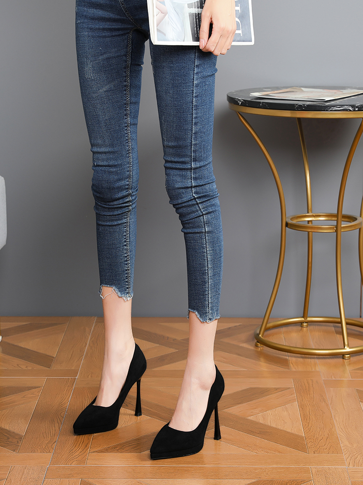 2025 New Spring Women's Suede High Heels, Versatile Waterproof Pointed Toe Shoes for Work, Sexy Thin Heels 2025 New Spring Women's Suede High Heels, Versatile Waterproof Pointed Toe Shoes for Work, Sexy Thin Heels