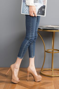 2025 New Style Waterproof Super High Heels Women's Stiletto Sandals - 12CM Peep Toe Nightclub Fashion Platform Shoes