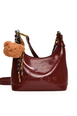 2025 Retro Textured Small Crossbody Bag for Women - Versatile Shiny Shoulder Handbag, Chic Fashion Accessory