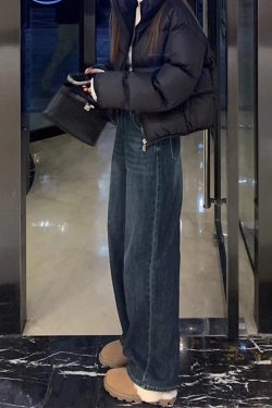 2025 Straight-Leg Jeans for Women, Narrow Wide-Leg Pants for Petite & Plus-Size, Slimming Loose Fit Fashion