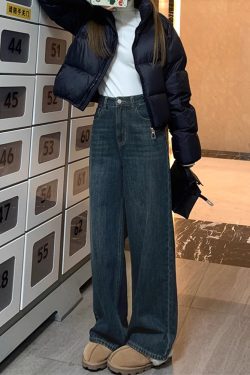 2025 Straight-Leg Jeans for Women, Narrow Wide-Leg Pants for Petite & Plus-Size, Slimming Loose Fit Fashion