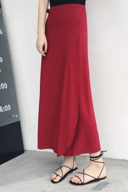 2025 Summer A-Line Floral Beach Skirt for Curvy Hips & Thighs - Irregular Long Design, Perfect for Boho and Y2K Styles