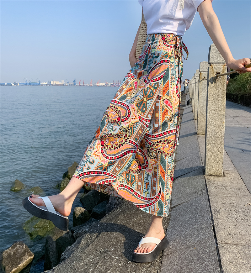 2025 Summer A-Line Floral Beach Skirt for Curvy Hips & Thighs - Irregular Long Design, Perfect for Boho and Y2K Styles 2025 Summer A-Line Floral Beach Skirt for Curvy Hips & Thighs - Irregular Long Design, Perfect for Boho and Y2K Styles