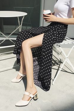 2025 Summer A-Line Floral Beach Skirt for Curvy Hips & Thighs - Irregular Long Design, Perfect for Boho and Y2K Styles