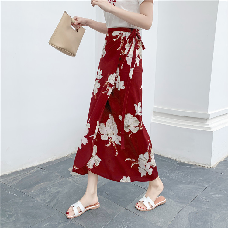 2025 Summer A-Line Floral Beach Skirt for Curvy Hips & Thighs - Irregular Long Design, Perfect for Boho and Y2K Styles 2025 Summer A-Line Floral Beach Skirt for Curvy Hips & Thighs - Irregular Long Design, Perfect for Boho and Y2K Styles