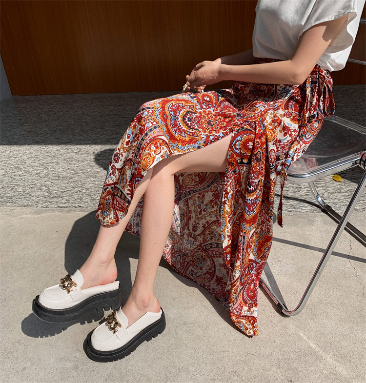 2025 Summer A-Line Floral Beach Skirt for Curvy Hips & Thighs - Irregular Long Design, Perfect for Boho and Y2K Styles 2025 Summer A-Line Floral Beach Skirt for Curvy Hips & Thighs - Irregular Long Design, Perfect for Boho and Y2K Styles