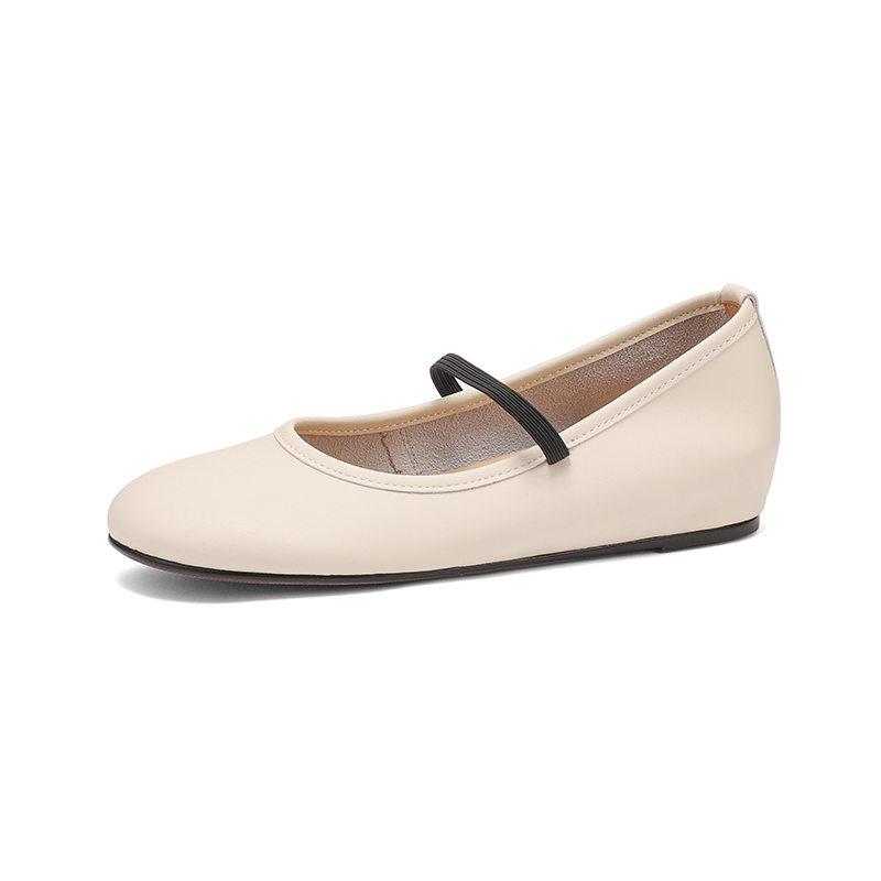 2025 Summer Genuine Leather Flat Hidden Height Mary Jane Shoes for Women in Silver - Stylish Shallow Mouth Size 41 2025 Summer Genuine Leather Flat Hidden Height Mary Jane Shoes for Women in Silver - Stylish Shallow Mouth Size 41
