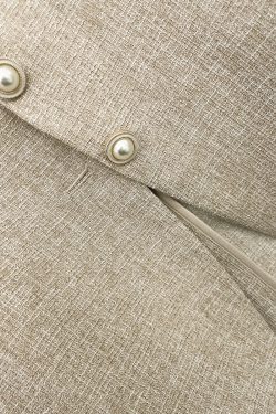 2025 Summer Off-White Women's Vintage High-End Short Suit Jacket - Chic 90s Inspired Design