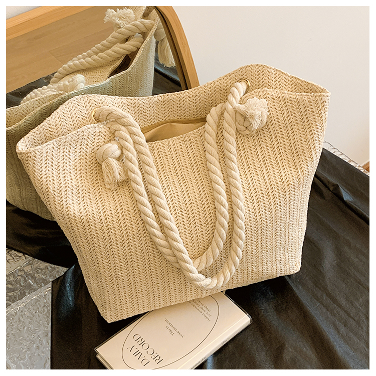 2025 Summer Straw Woven Shoulder Bag for Women - Large Capacity High-Quality Commuting Tote, Trendy Niche Design 2025 Summer Straw Woven Shoulder Bag for Women - Large Capacity High-Quality Commuting Tote, Trendy Niche Design