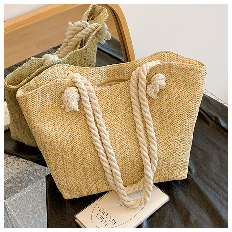 2025 Summer Straw Woven Shoulder Bag for Women - Large Capacity High-Quality Commuting Tote, Trendy Niche Design 2025 Summer Straw Woven Shoulder Bag for Women - Large Capacity High-Quality Commuting Tote, Trendy Niche Design