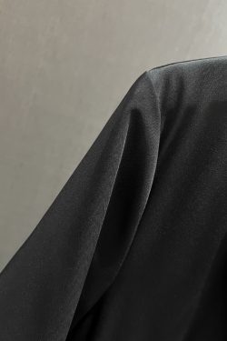 2025 Summer Thin Black Slim Short Sleeve Blazer Jacket for Women - Elegant Hepburn Style Formal Suit Jacket