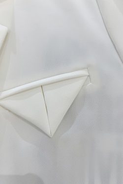 2025 Summer Thin White Loose Short Sleeve Blazer Jacket for Women, Casual Chic Short Suit Top, Trendy Lightweight Fashion