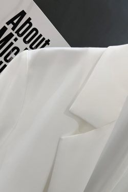 2025 Summer Thin White Loose Short Sleeve Blazer Jacket for Women, Casual Chic Short Suit Top, Trendy Lightweight Fashion