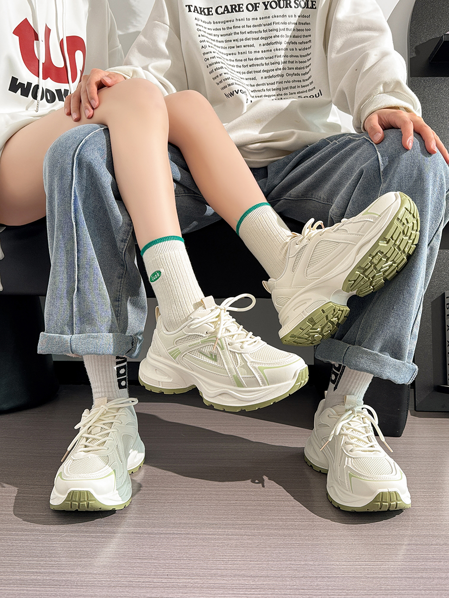 2025 Summer Unisex Height-Increasing Mesh Sports Shoes - Breathable White Dad Sneakers for Couples 2025 Summer Unisex Height-Increasing Mesh Sports Shoes - Breathable White Dad Sneakers for Couples