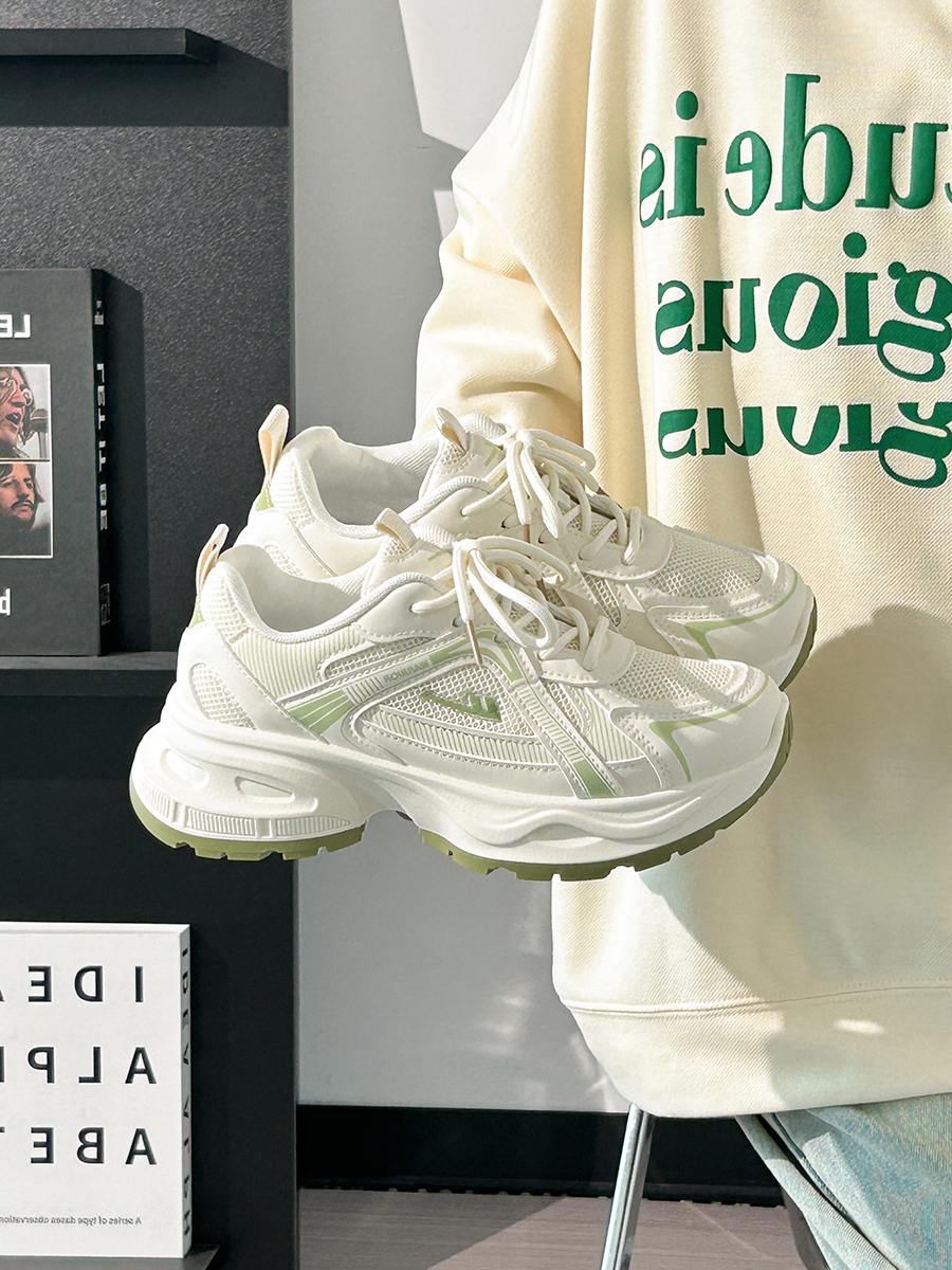 2025 Summer Unisex Height-Increasing Mesh Sports Shoes - Breathable White Dad Sneakers for Couples 2025 Summer Unisex Height-Increasing Mesh Sports Shoes - Breathable White Dad Sneakers for Couples