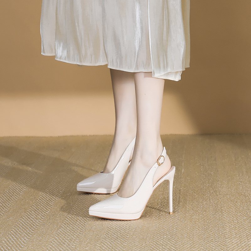 2025 Summer Women's Closed-Toe High Heels, One-Strap Buckle Sandals, 12CM Ultra High Waterproof Platform Shoes 2025 Summer Women's Closed-Toe High Heels, One-Strap Buckle Sandals, 12CM Ultra High Waterproof Platform Shoes