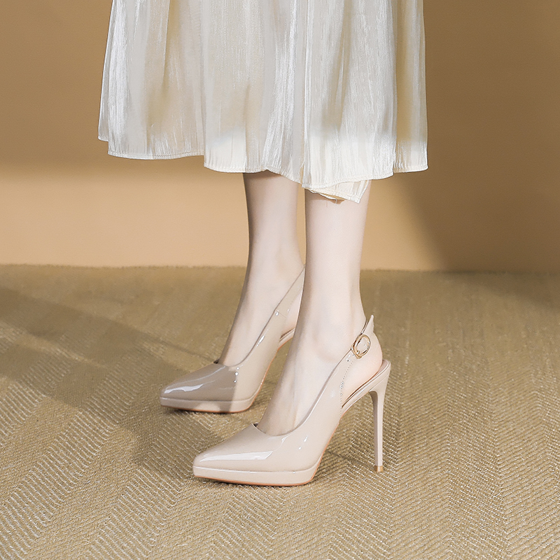 2025 Summer Women's Closed-Toe High Heels, One-Strap Buckle Sandals, 12CM Ultra High Waterproof Platform Shoes 2025 Summer Women's Closed-Toe High Heels, One-Strap Buckle Sandals, 12CM Ultra High Waterproof Platform Shoes